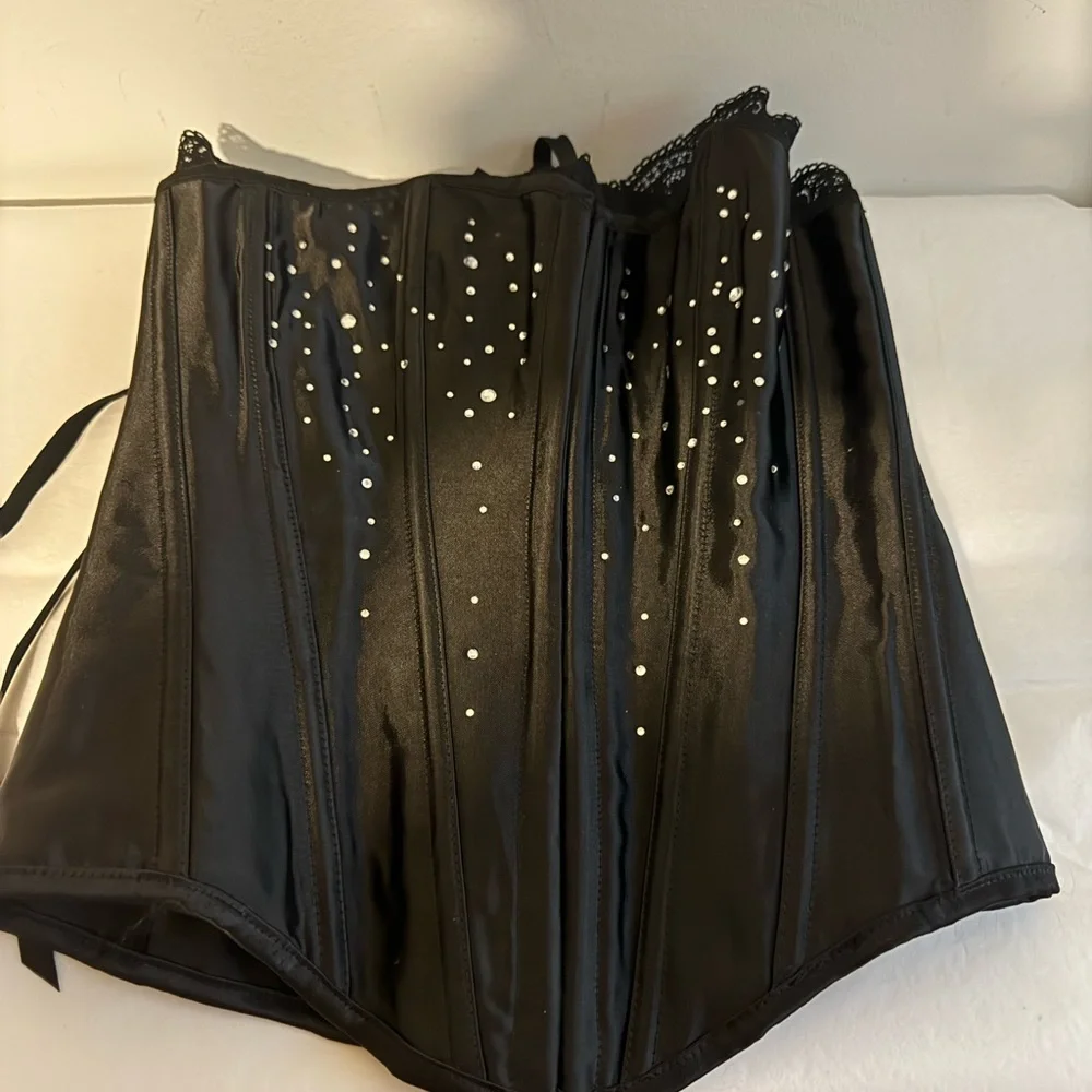 Hustler Hollywood Black Corset with Studded Details - Picture 8 of 8